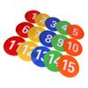 Numbered Spots Marker Flat Floor Spots Markers for Field and Courts Marking Fitness Agility Training Sport Game Exercise