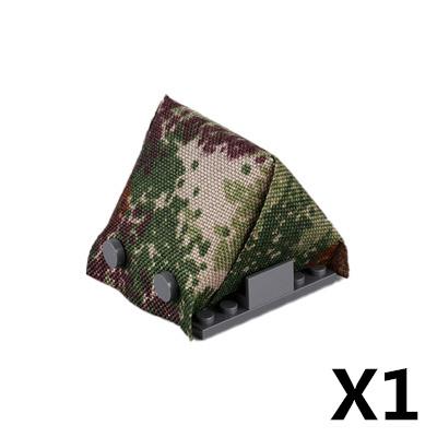 Militärisches Baustein-Soldatenfiguren-Zubehör Zelt Ölfass Sandsack Waffe Kiste Armee Bausteine Geschenk Spielzeug Kinder J034