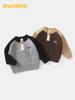DUUDUU Korean Style High Neck Boys' Knit Sweater - Autumn/Winter 2025 Children's Base Layer