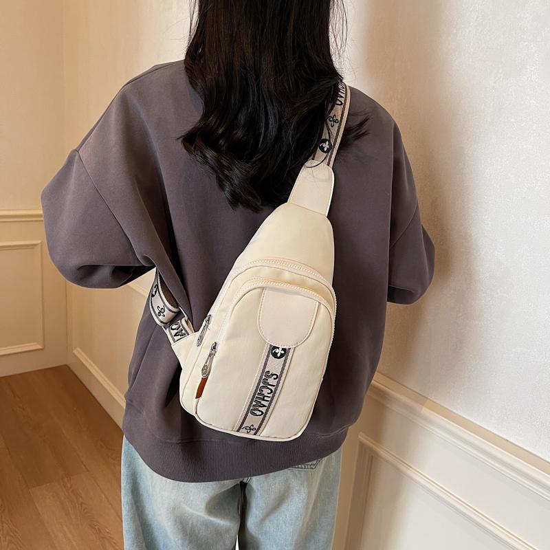 Women's Chest Bag Solid Color Shoulder Crossbody Bag