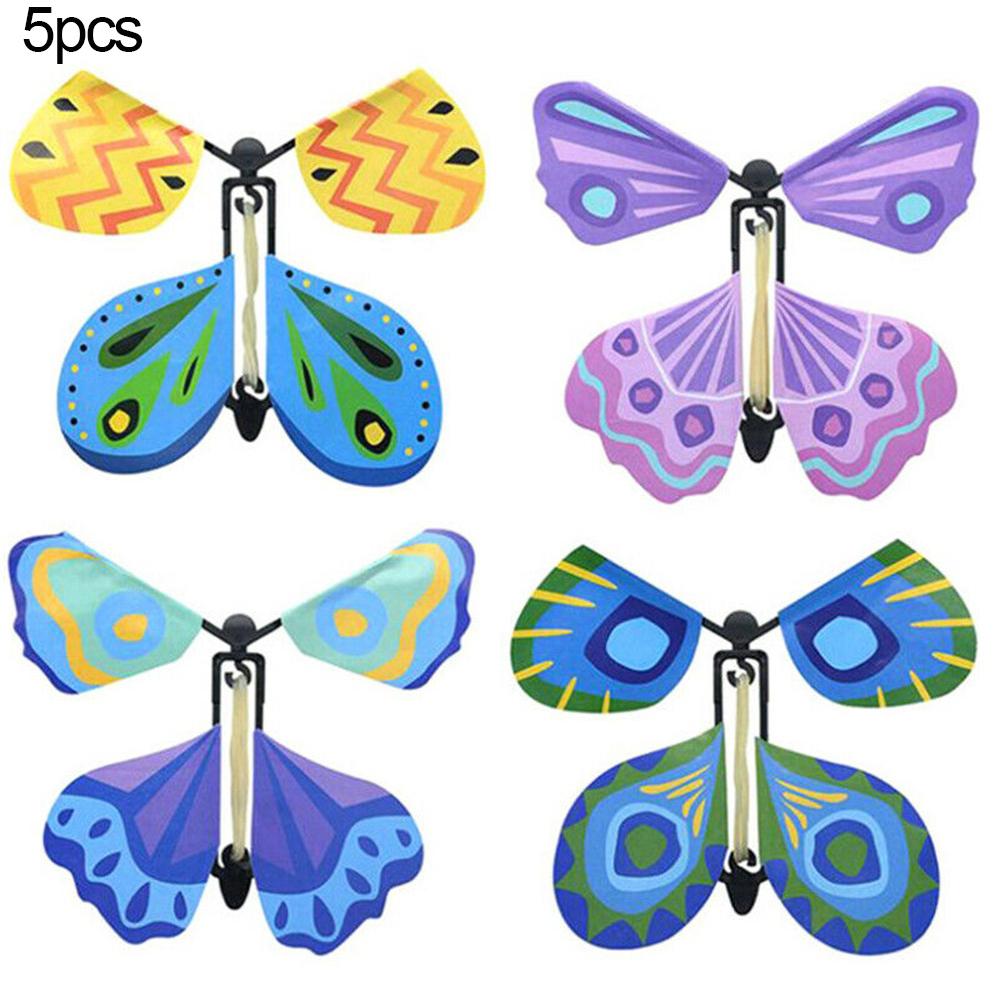 Surprise Prank Toy Birthday Party Magical Flying Butterfly Flying Card Novelty Toys Magic Props