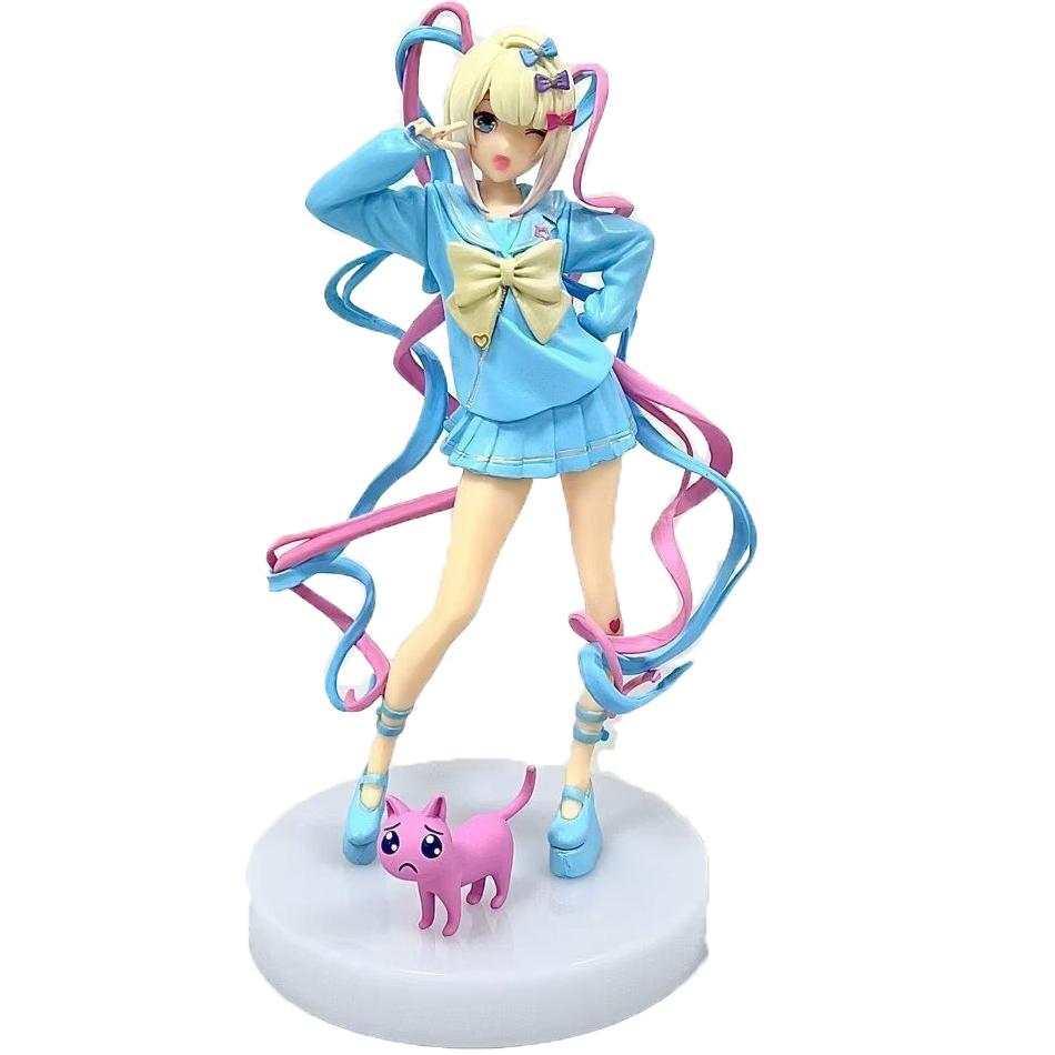 

Hot Sale Needy Girl Overdose Anime Figure with cat Action Figures PVC Collection Model Ornaments Toys brithday gifts