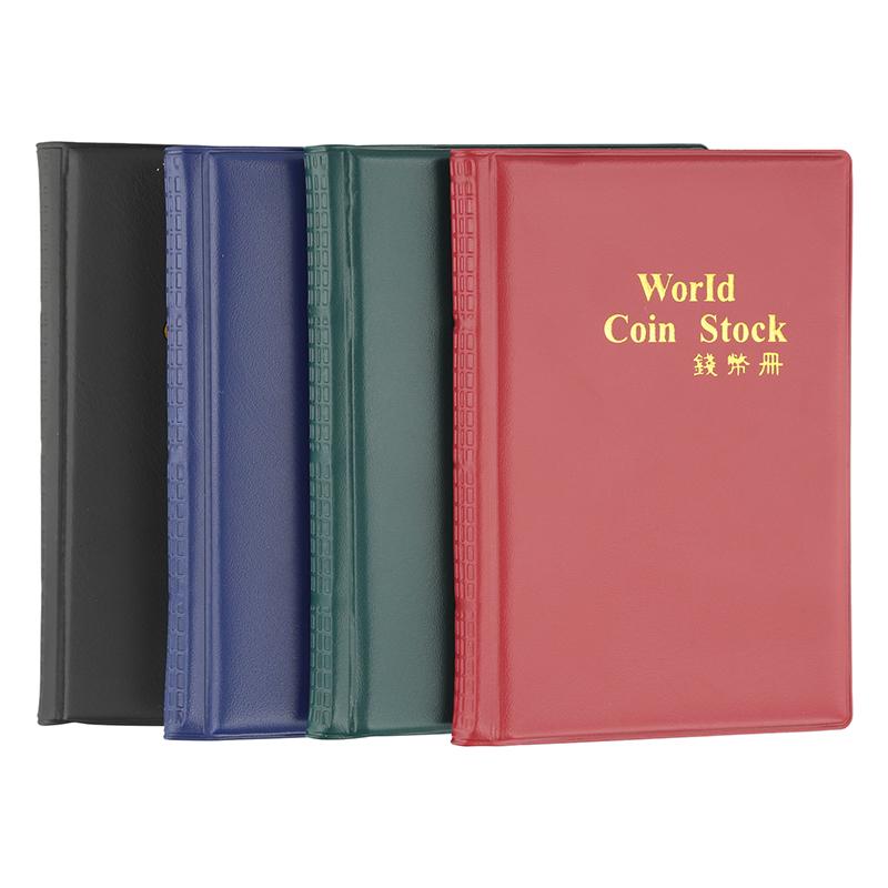 1PC PU Leather Coin Holder Coin Storage Bag Collector 120 Grid Mini Commemorative Coin Purse Medallions Badges Pockets