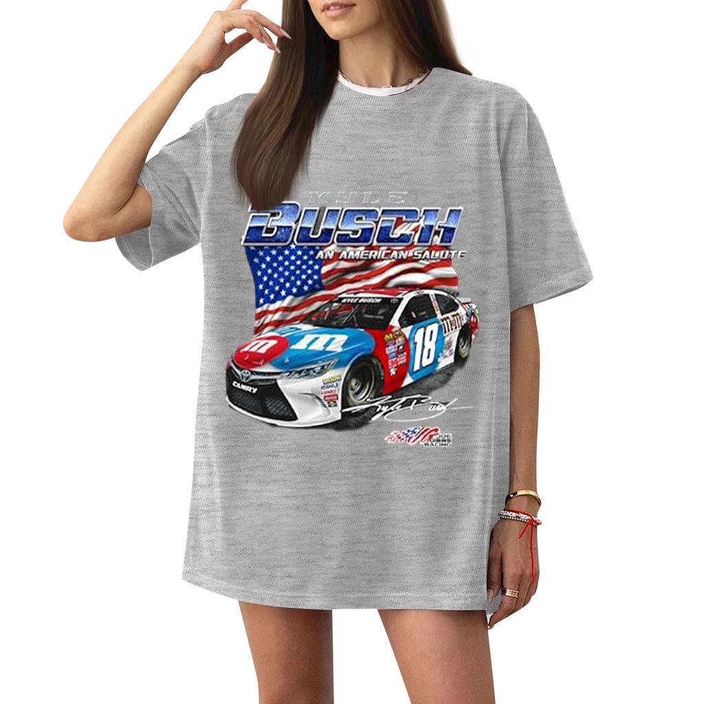 Women's Casual Short Sleeve T-Shirt Letter Print Loose Fit Comfortable Soft Fabric Crew Neck Lightweight Top for Everyday Wear