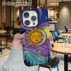 Phone Case: 2D Flat Design Suitable for iPhone 18, 17, 16, 15, 14, 13 Pro Film Protective Case, Couple Style, Sun and Moon Kiss, Christmas and Hallowe