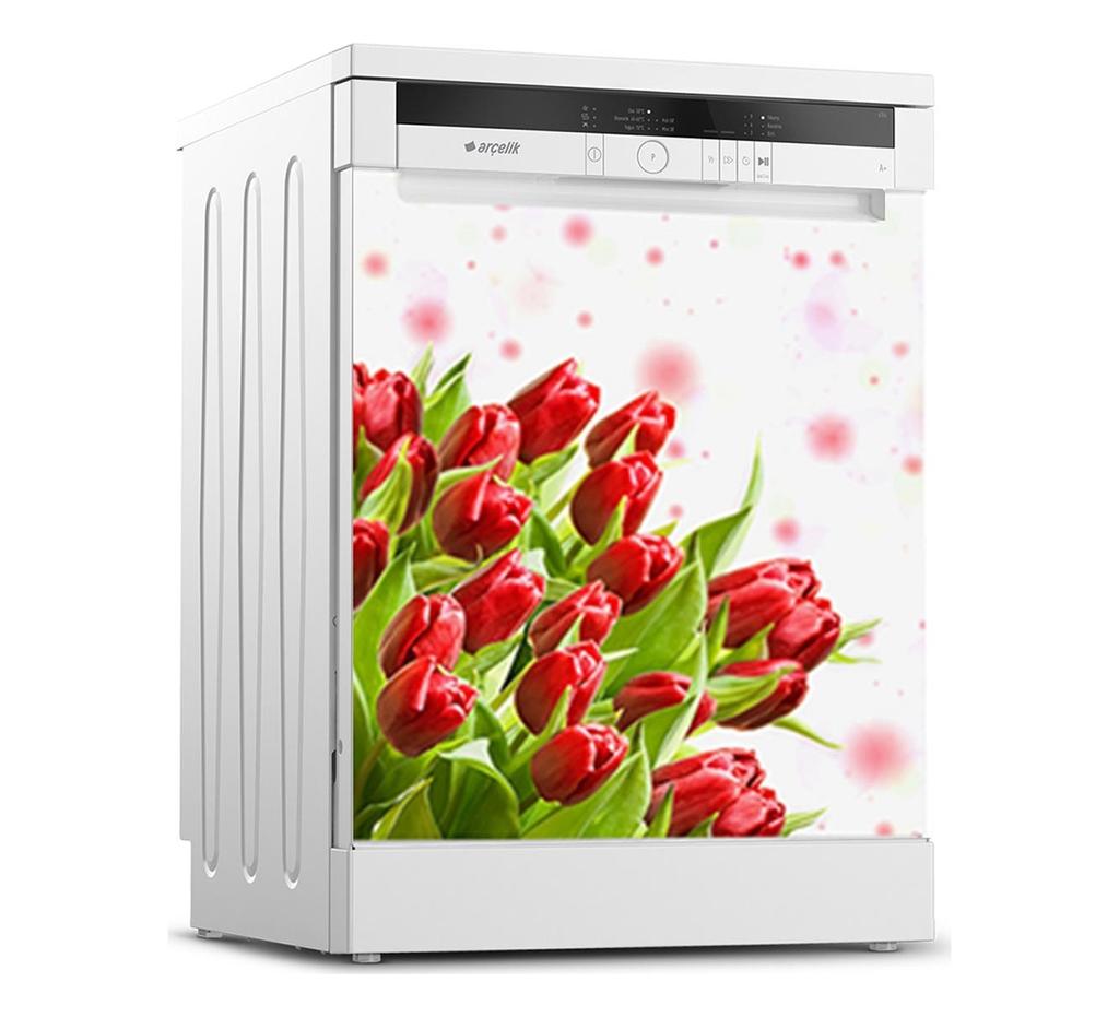 36 Style Dishwasher Decoration Sticker DIY Kitchen Wallpaper Peel and Stick Vinyl Wall Decal LandscapeFlower Mural For Home Decor