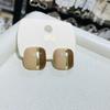 Vintage Wine Red White Mix Color Enamel Metal Geometry Square Stud Earrings for Women Girls Party Jewelry Gift