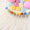 100Pcs Disposable Bamboo Picks Fruit Sticks For Kids Cocktail Decor Picks Salad Sandwich Buffet Toothpicks Wedding Party Supply