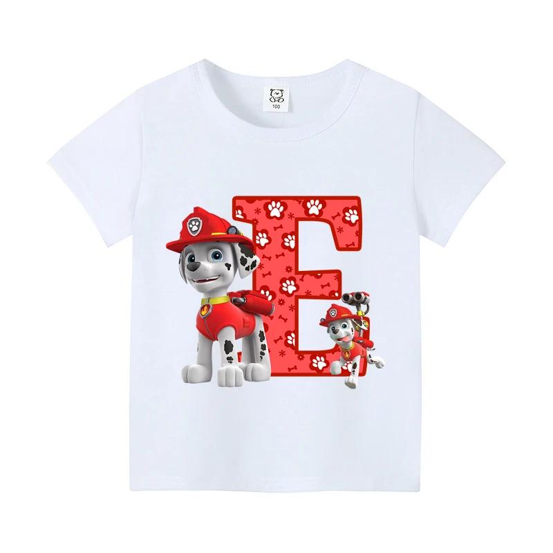 PAW Patrols Children Short Sleeve T-shirt Summer Kids Cartoon Printed Clothing Boy Casual Cotton Tee Girl Anime Cute Tops Gifts