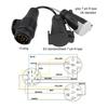 N68R--Towing Adapter 13 Plug Pin To 7 Pin 12N+12S Socket Towbar Electric Conversion Adapter Lead For Trailer Truck Caravan,Towin