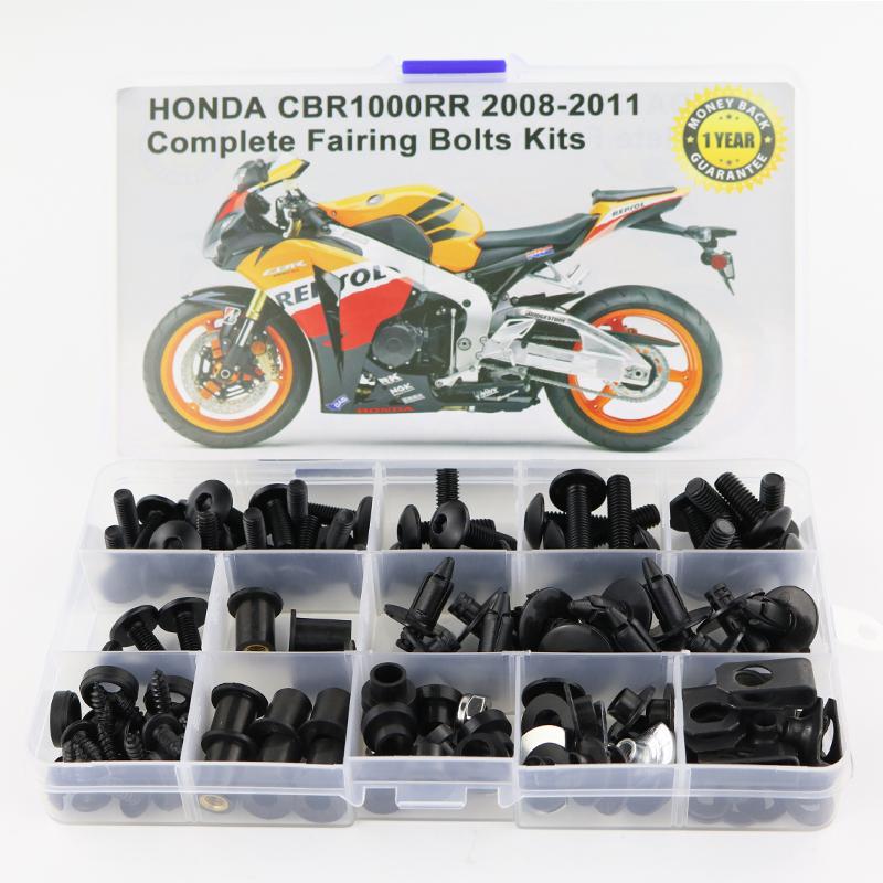 Motorcycle Full Fairing Bolts Kits Screws Washer Nuts Fastener Steel Fit for Honda CBR 1000RR CBR1000RR 2008 2009 2010 2011