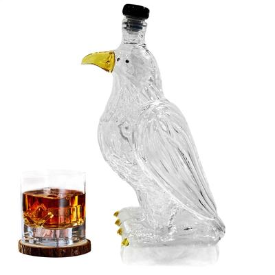Orlí karafka Skleněná láhev na whisky ve tvaru zvířete Sběratelská novinka Nádoba na ochutnávku piva Domácí dekorace Svatba Otec