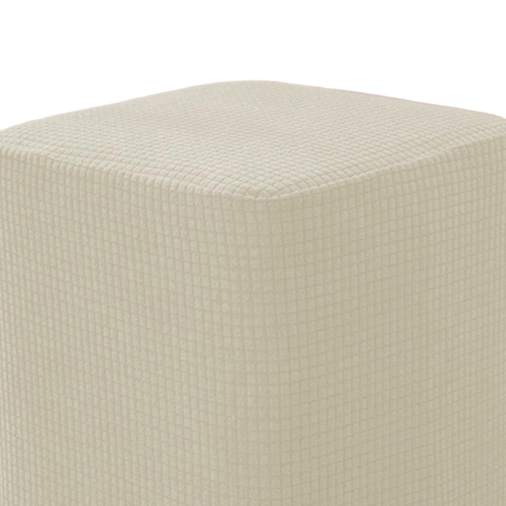Jacquard Polyester Square Ottoman Covers Footstool Slipcover Replacement