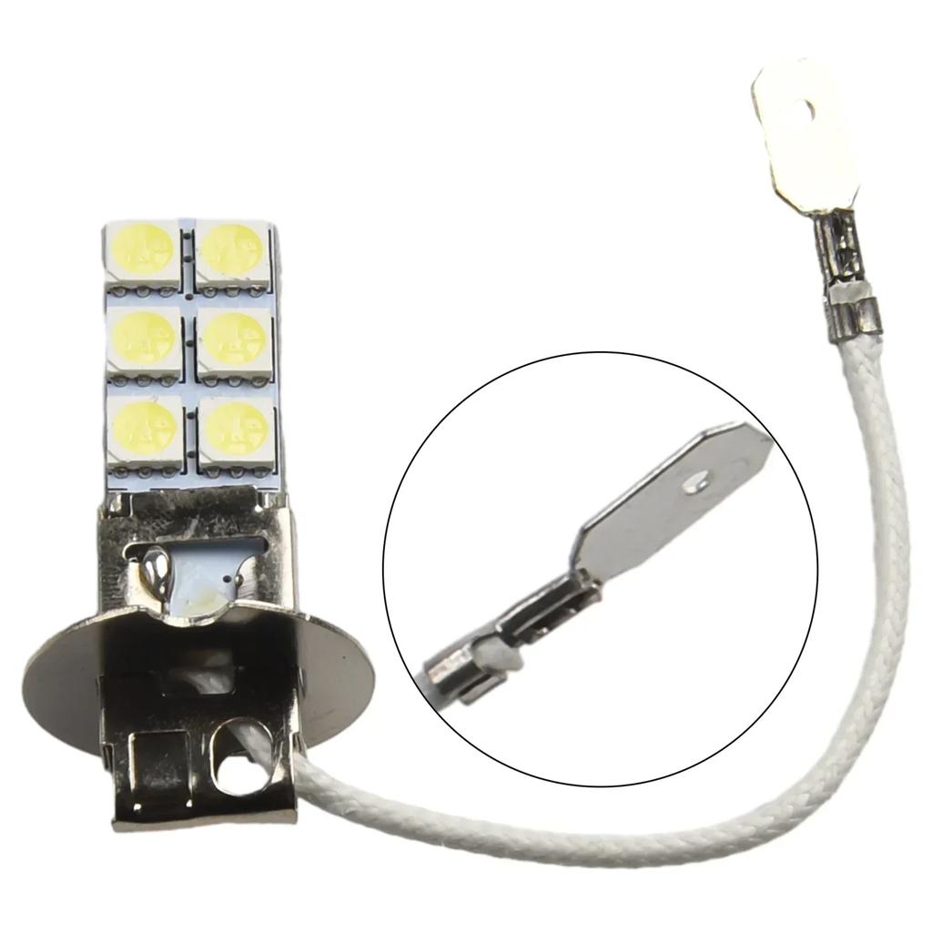 2pcs H3 LED Fog Driving Light Bulbs Conversion Kit Super Bright White Lighting 6000K 1000LM DC12V 55W Car Signal Lamp 50000H
