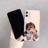 Cartoon Girl Pattern Phone Case For iPhone17,16,15,14,13,12,11 Plus,Pro Max Soft Transparent Cover