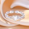 Fashion Ladies Love Heart Hollow Out Open Adjustable Rings Jewelry
