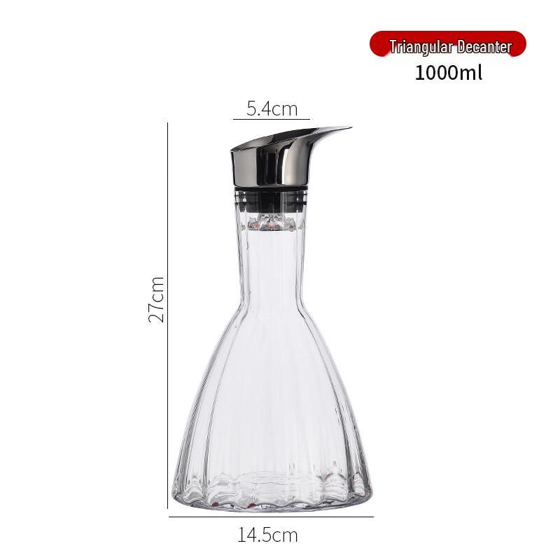 Striped Gourd Crystal Glass Waterfall Wine Decanter