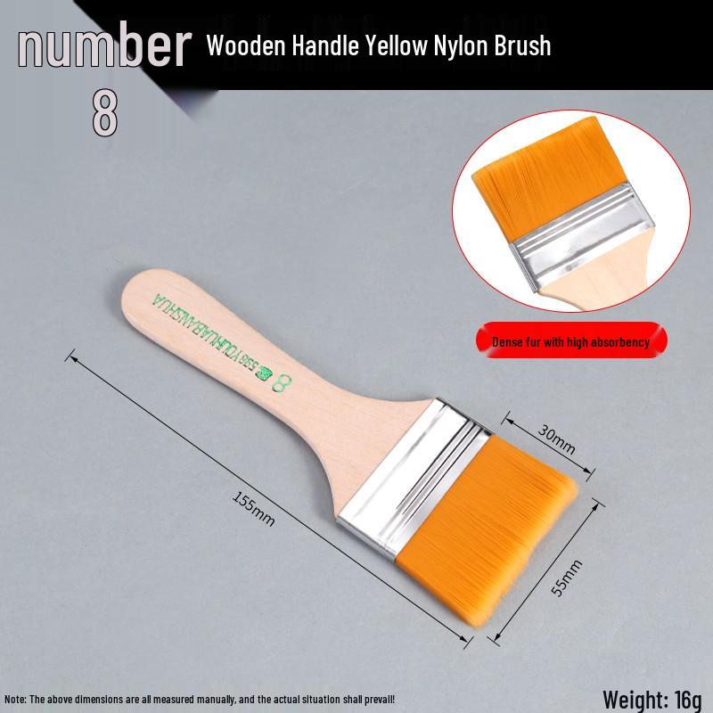 Nylon Soft Bristle Industrial Paint & Art Brush - Small BBQ & Lab Use