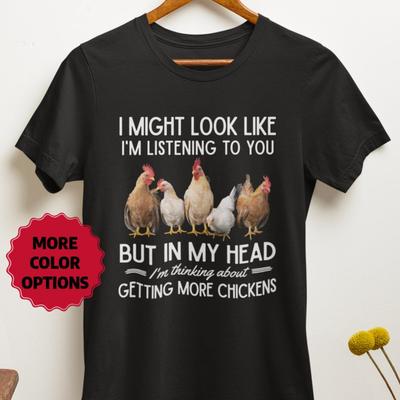 Funny Chicken Lover Unisex Tee Shirt, Poultry Enthusiast Top, Farmer Humor Gift, Animal Print Graphic T-Shirt, Sarcastic Quote Apparel
