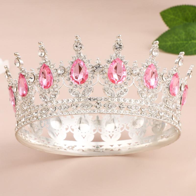 Crown Adult Princess Crown Tiara Bride Wedding Gold Diamond Queen Birthday Party Crown