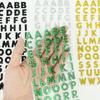 1Pcs Glitter A-Z Alphabet Letters Sticker Scrapbooking Stationery School Supplies Black/Gold/Silver/Red/Blue/Pink/Purple/Green