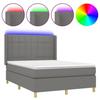 VidaXL Slatted Bed Base with Mattress and LED, Upholstered Bed, Double Bed, Adult Bed for Interior Bedroom, 3138870