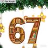 2D Flat 67-Shaped Acrylic Decoration Sign, Bow, Love, Gift, Holiday Gift, Suitable for wall decoration, porch, room, villa, accents Home, Hallway, or