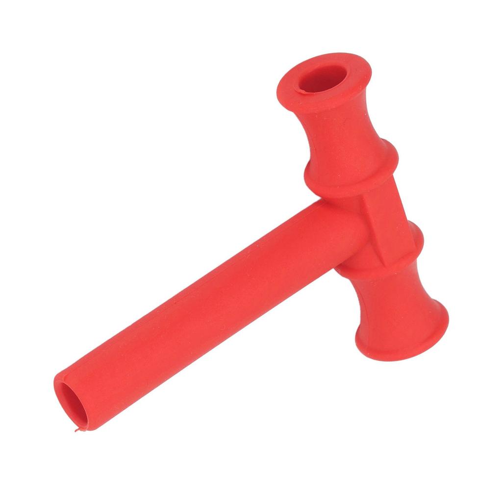 T Shape Chew Tube Chewy Tubes Speech Training TPR Oral Motor Tool for Children Adults Red