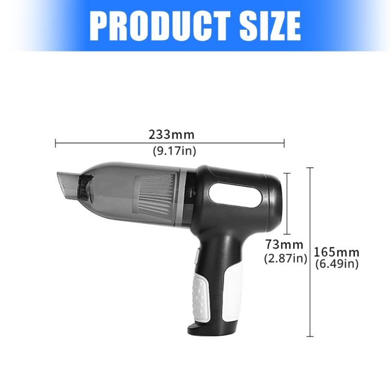Low Noise Designs Portable Rechargeable Car Vacuum Cleaner Handheld High Speed Motor Dry Wet Electric Dust Cleaning Tool