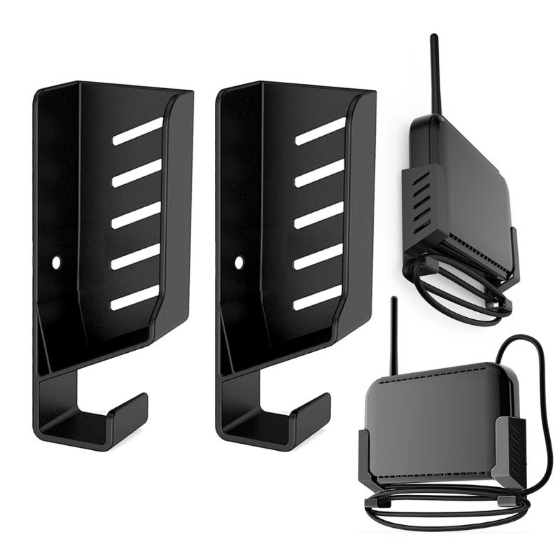 Adjustable Routers Stand Wall Mount for TV Boxes Laptops and More Holds Devices Up to 4cm Thick