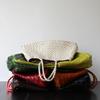 Xiaomin Light Luxury Full Grain Cowhide Fabric Beads Handmade Assortment Pack Retro Art Deco Handheld Small Bag