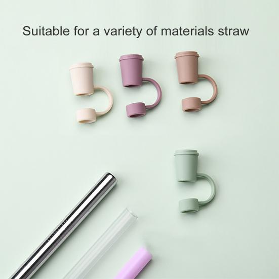 12MM Sugerørshætte Fødevaregodkendt Plast Genanvendelig Støvtæt Ensfarvet Mini Universel Glas Sugerørstip Prop Topper Beskytter Køkkenudstyr