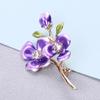 Retro Colors Plum Brooches Pin Alloy Metal Collar For Girls Flower Brooches Woman Mother Day Souvenir GiftRetro Jewelry