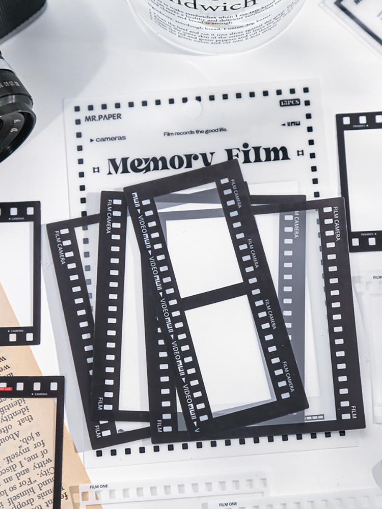 Retro Border Film Camera Stickers for DIY Collage & Journal Decoration