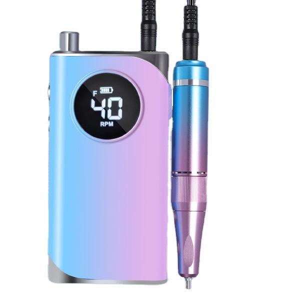 

Портативная электрическая дрель для ногтей - электрическая пилочка для ногтей 40000 об/мин для акриловых ногтей, принадлежности для маникюра и педикюра, использование для домашнего салона