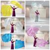 with Telescopic Sticks Semi-circular Flags Scalable Rods Colorful Scarves Flag