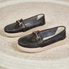 Genuine Leather Moccasins Sneakers Designer Shoes Women Non-Slip Slip-On Loafers Boat Walking Shoes Vulcanize Women Shoes Flats