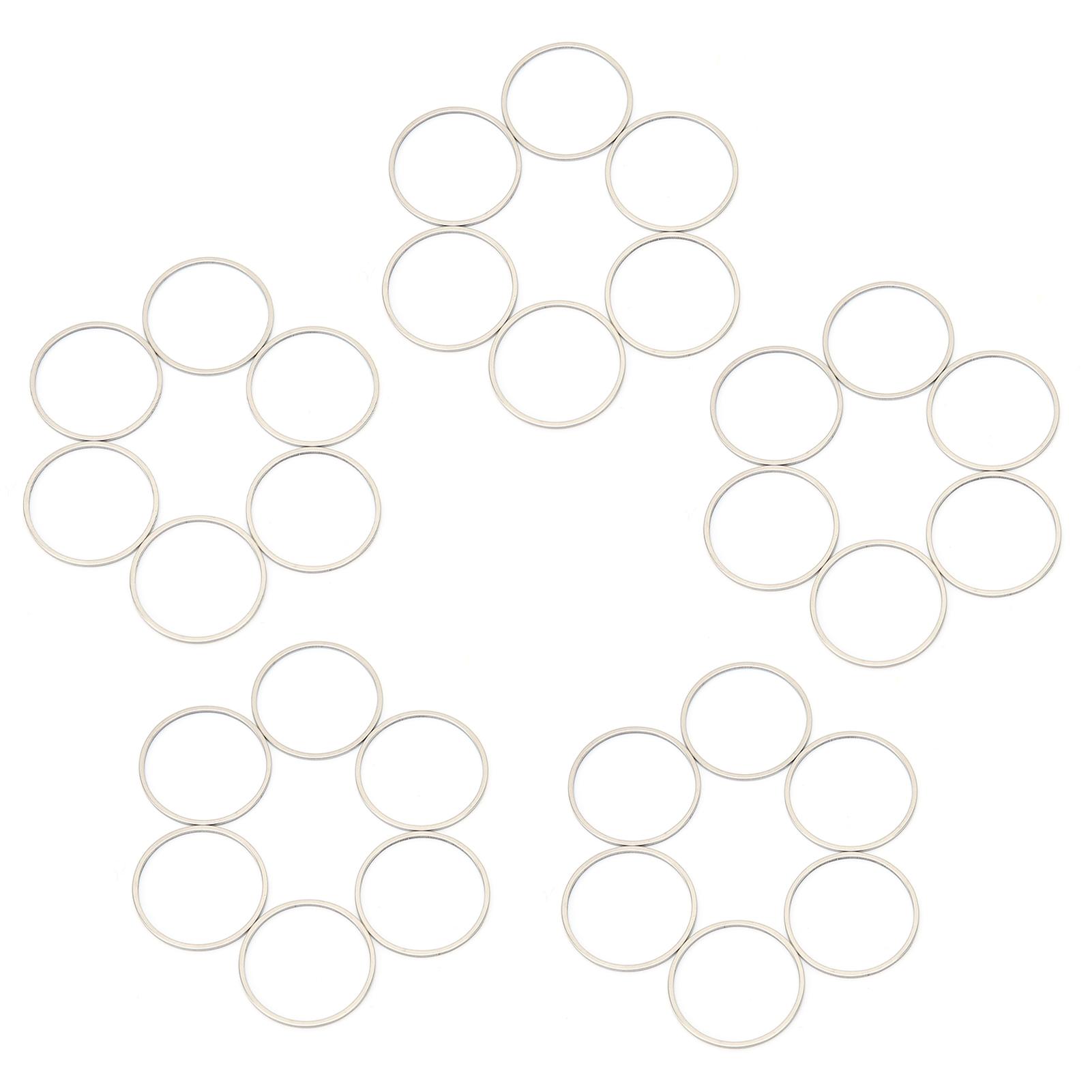 30pcs Metal Open Bezel Pendants Craft Round Hollow Frame for Resin Jewelry Making