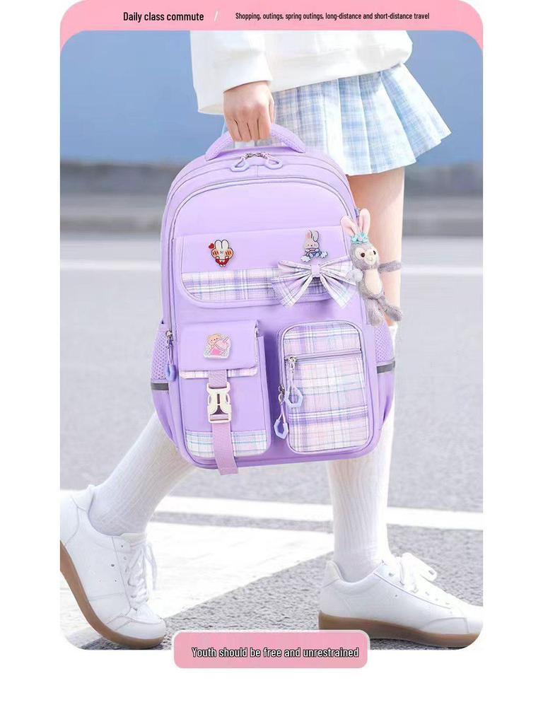 2025 High-Capacity, Dirt-Resistant Schoolbag: Lightweight Trolley Backpack for Middle/College Students