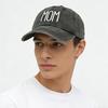 MOM Letter Print Baseball Cap Retro Washed Cotton Dad Hat Unisex Adjustable Sun Hat for Daily Wear Street Fashion Headwear