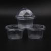 50Pcs 250Ml Disposable Salad Cup Transparent Plastic Dessert Cups Bowls Container With Dome/Flat Lids Ice Cream Dessert Cups