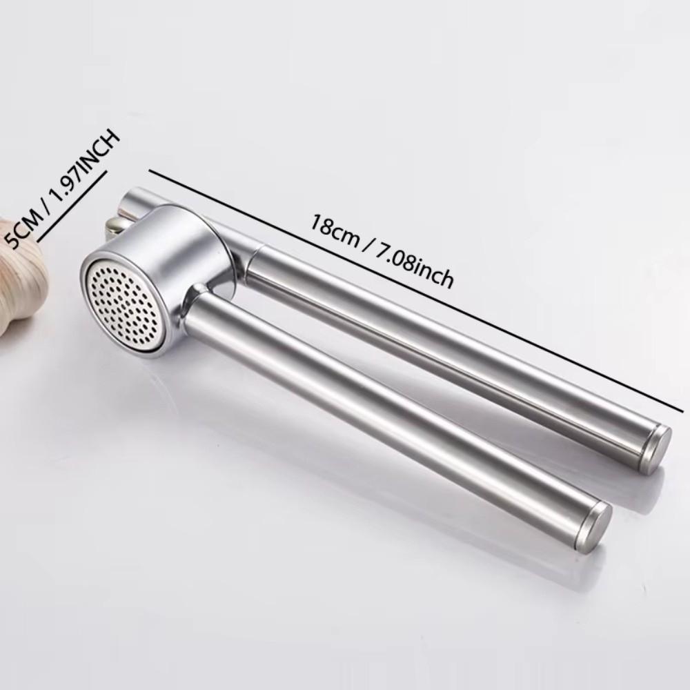 New Stainless Steel Garlic Press Portable Anti-Slip Ginger Squeezer Hand Squeeze Operation Garlic Crusher Kitchen Use