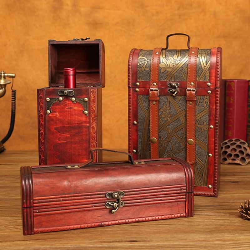 Europäische Designs Robuste Holz-Weinpräsentationsbox mit weicher Auskleidung für Weinliebhaber und Sammler Aufbewahrungslösung