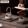 225ml Lifting Handle Teapot Zen Tea Infuser Pot Household Tea Soaking Kettle With Ball Hole Green Tea Cha Accessories Collection