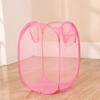 Folding Laundry Basket Organizer for Dirty Clothes Bathroom Clothes Mesh Storage Bag Household Wall Hanging Basket Frame Bucket