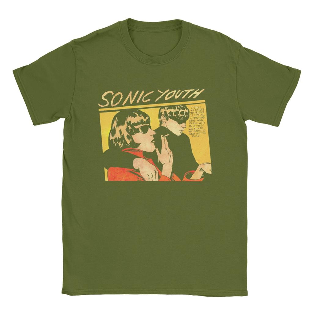 Men's Sonic Youth Rock Band T Shirt Cotton Tops Novelty Short Sleeve O Neck Tee Shirt Plus Size T-Shirt