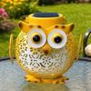 DYS Metal Owl Solar Light, Outdoor Lantern, Waterproof Powered Garden Hanging Floral Lantern for Patio Yard Porch