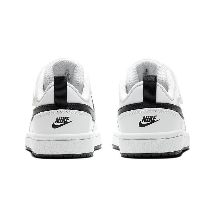 New Nike Court Borough Low 2 White Black PS BQ5451-104