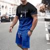Men's Sets Summer Tops Short Sleeve Short Pants Crew Neck Sport Casual Outdoor Vacation Sport Summer