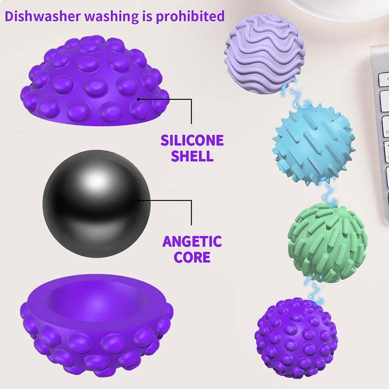 Silicone Magnetic Ball Sensory Toys Sensory Magnetic Suction Ball Stress Relieving Toys Relieve Anxiety Stress Relieving Ball